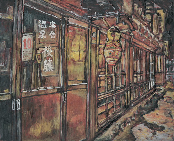 N.MIURA  油絵 絵画 油絵 清流梓川 （西村拡人） 【海・山】【肉筆】【油絵】【6号